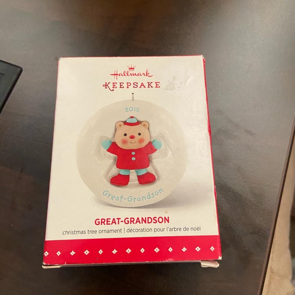 Brand new Hallmark collectible great grandson 2015 ornament